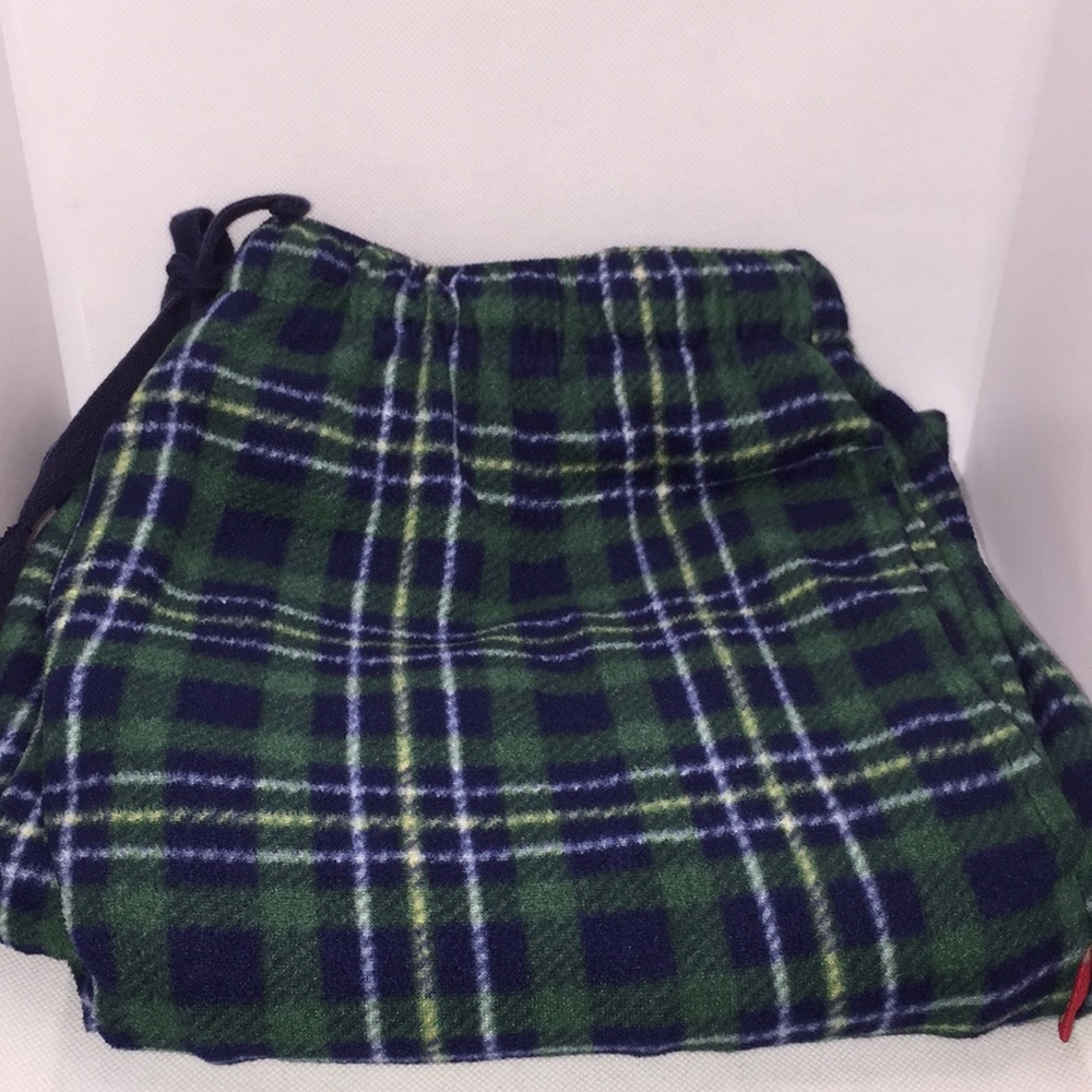 Izod Sleepwear Men’s PJ Lounge Pants Green Box Plaid Size Large